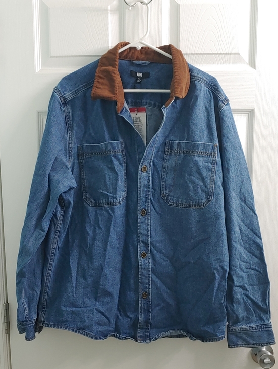 Frye Other - Frye Denim Barn Shacket Men's NWT Chore Jacket Brown Corduroy Collar Size XL